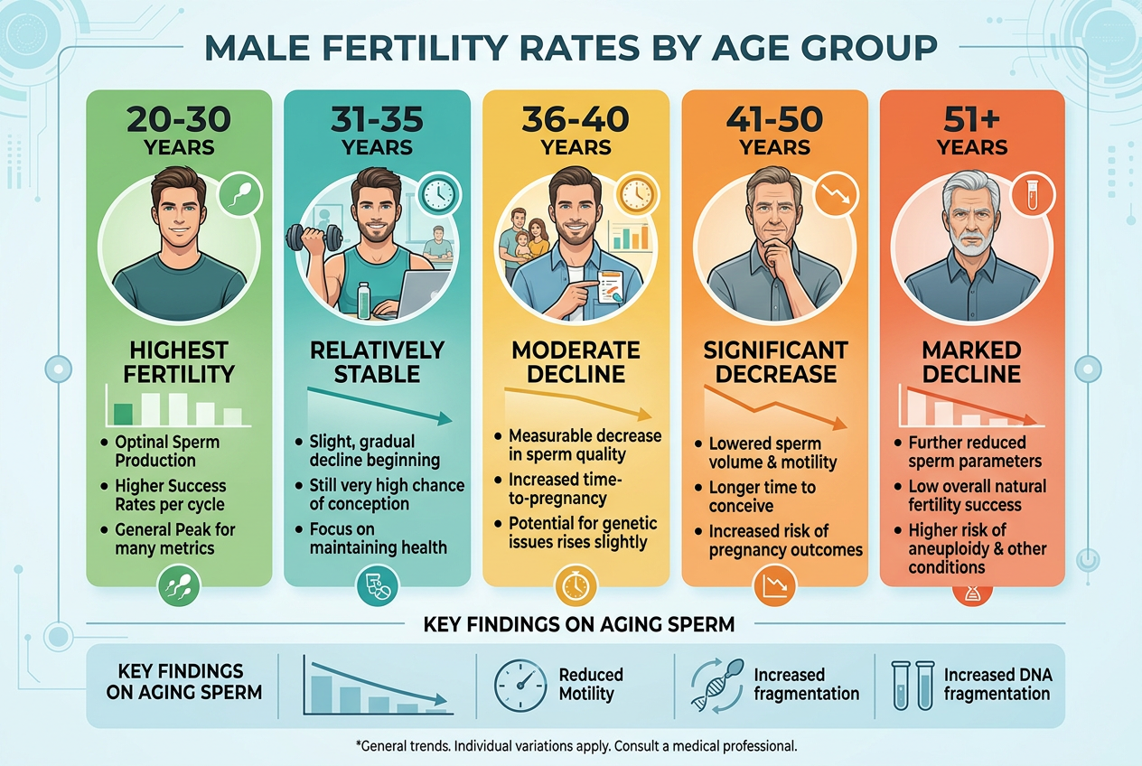 fino a che età l'uomo è fertile?